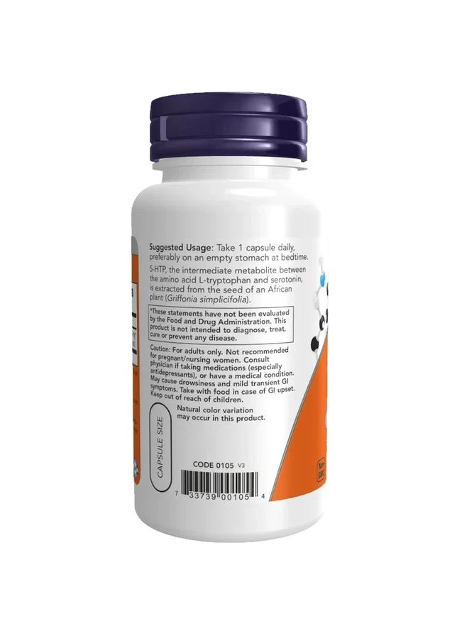 Гідрокситриптофан 5-HTP 100 мг 120 капсул Now Foods (361113820)