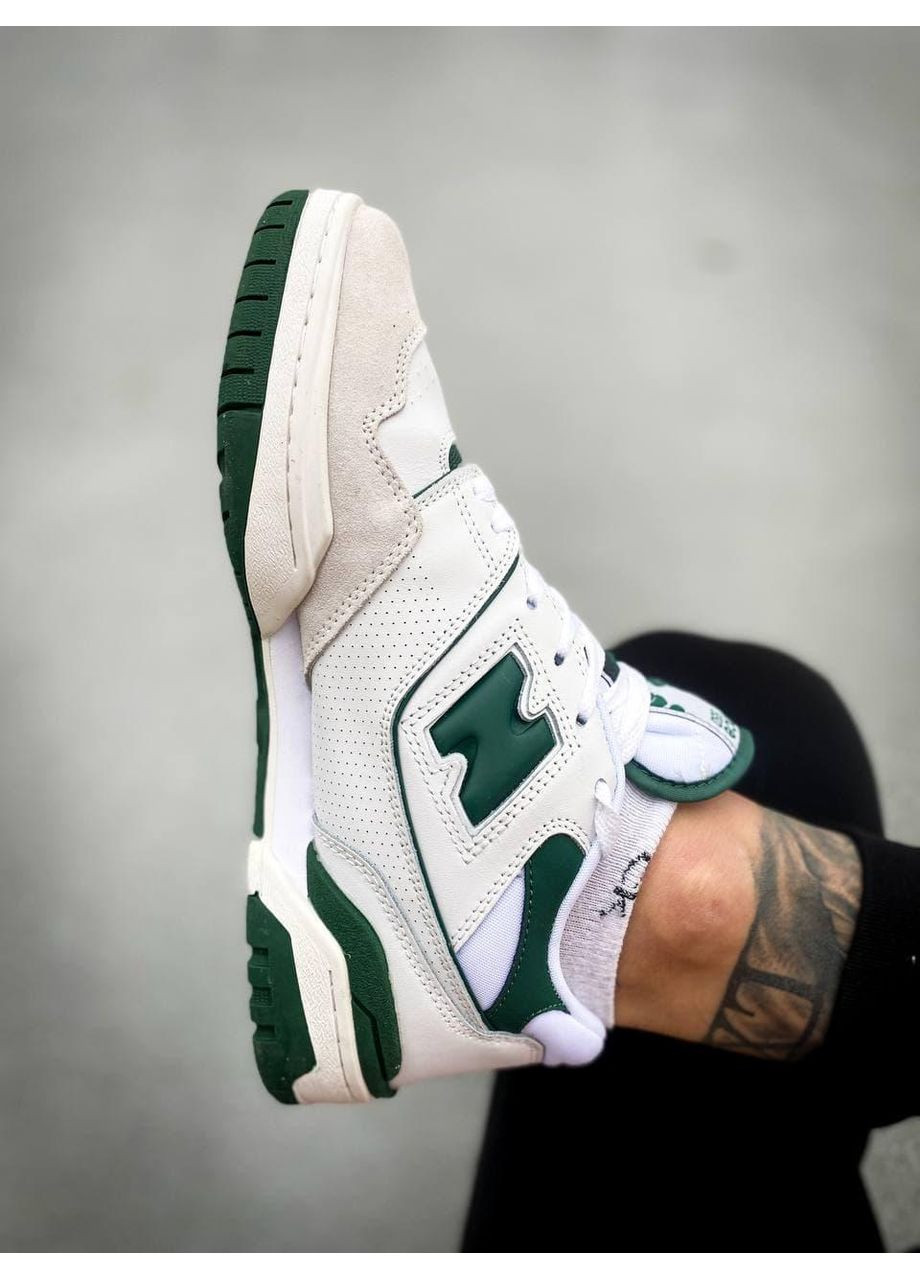 Сірі Осінні кросівки чоловічі new balance 550 white green нью беланс 550 No Brand