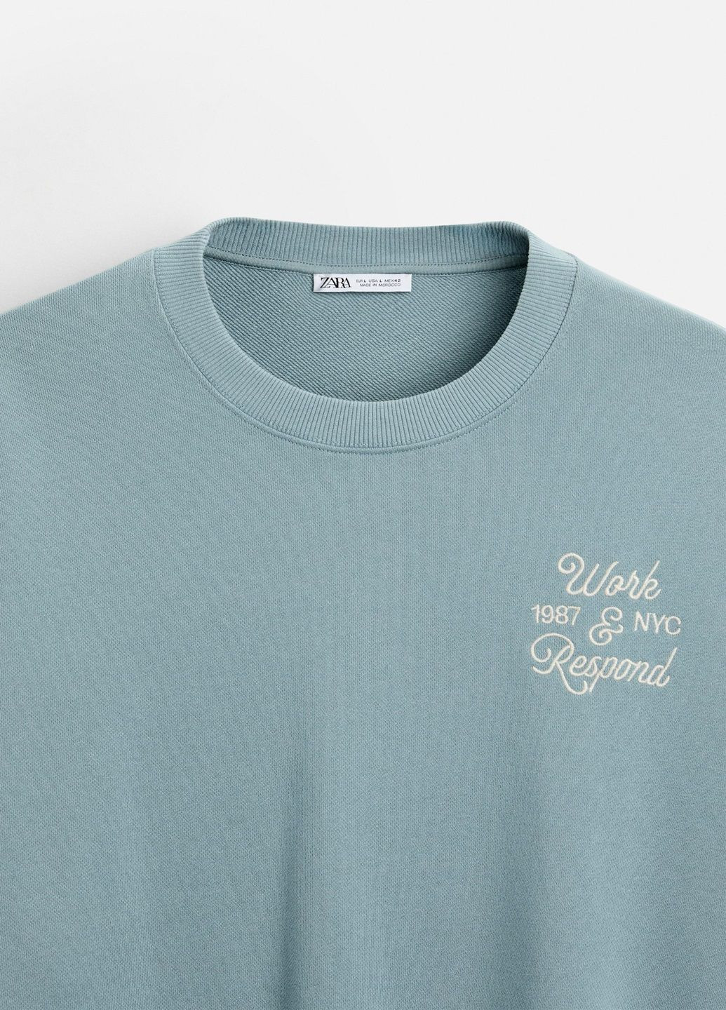 Голубой свитшот Zara (314803959)