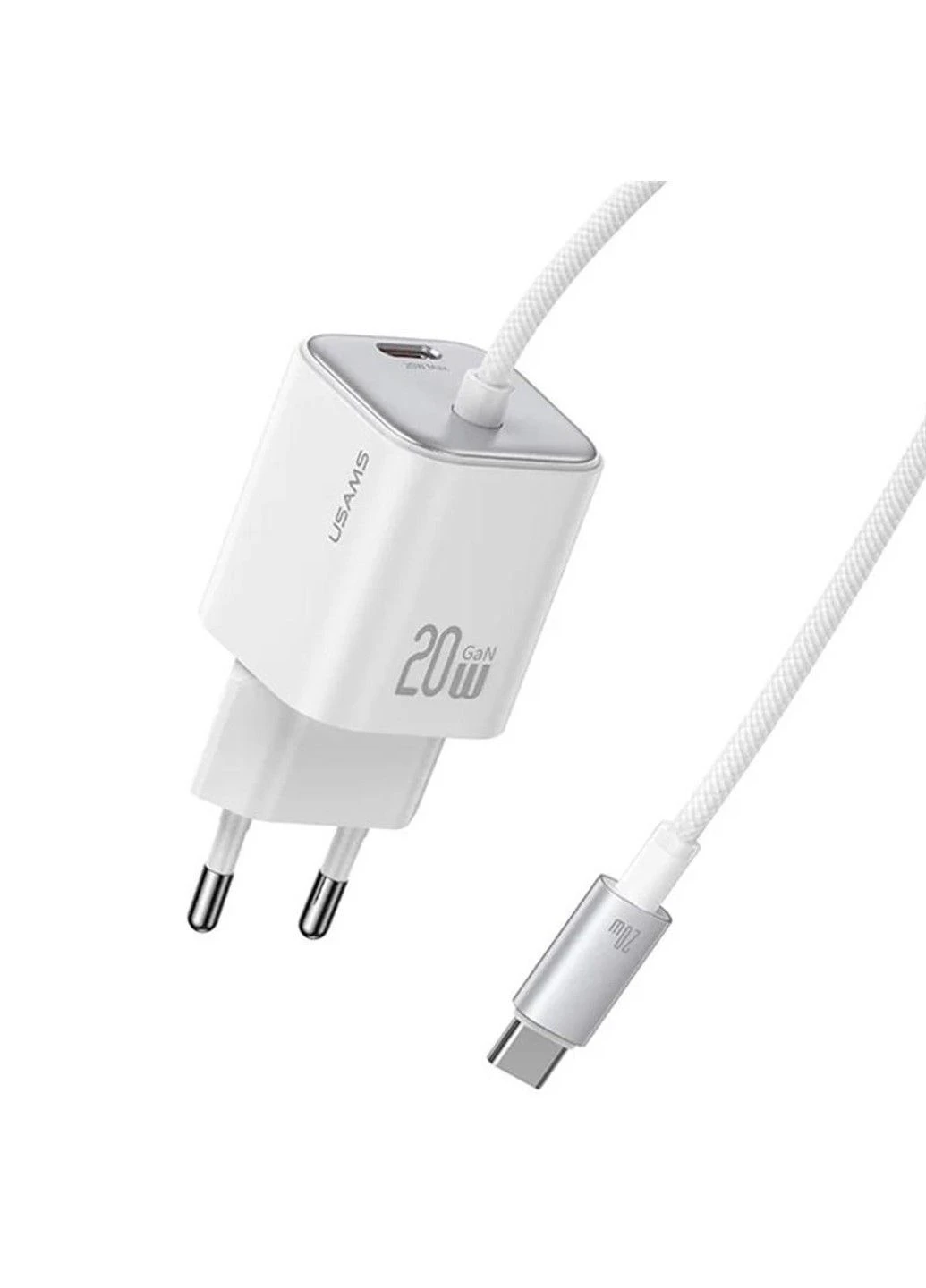 СЗУ US-CC261 GaN JC Ser. 20W (2USB-C) + кабель Type-C to Type-C USAMS (389073426)