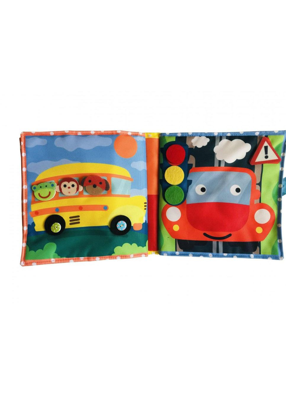 Текстильная развивающая книга для малышей "Машинка" 403662 Bambini (330606661)
