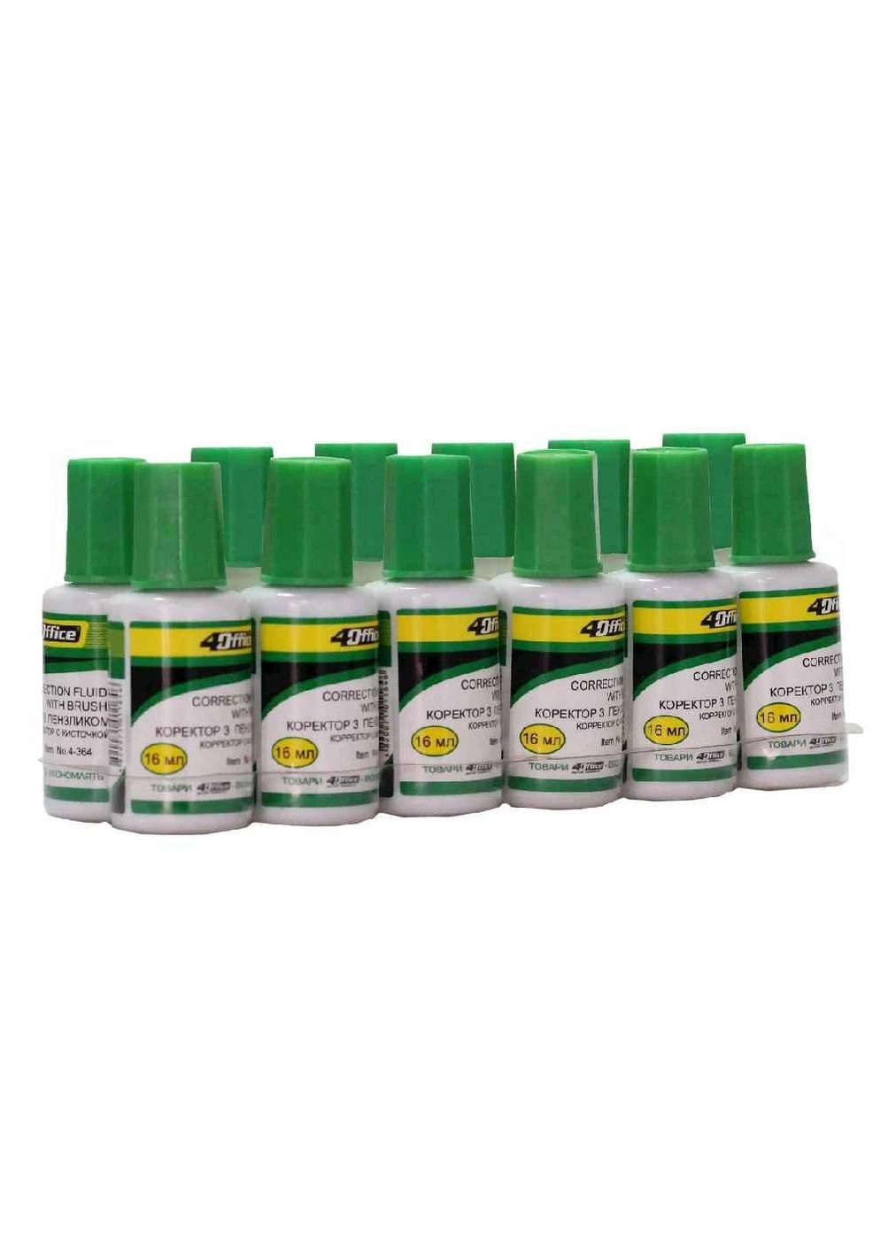 Корректор 16мл с кистью Fluid 12шт/уп. 4364 ТМ 4Office (302810182)