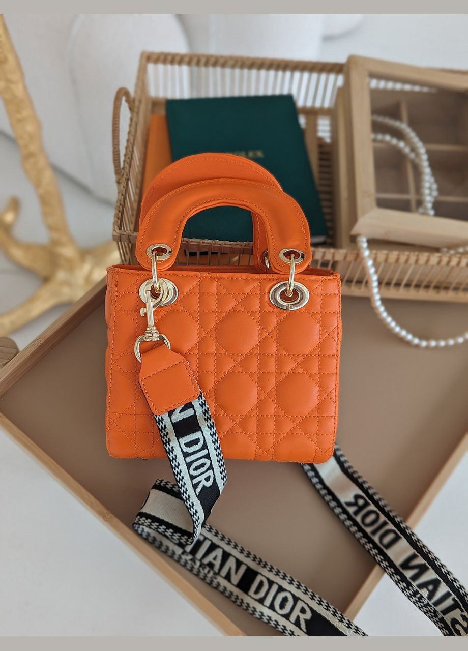 Жіноча сумка міні жовтогарячий із широким ременем ЛЮКС якість No Brand (322464510)