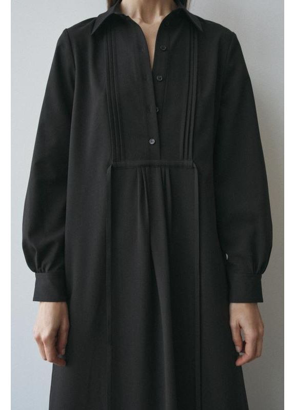 Черное платье-рубашка zw collection с пуговицами Zara