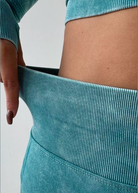 Спортивный фитнес комплект с эффектом варенки лосины с пушапом и рашгардом No Brand (330775092)