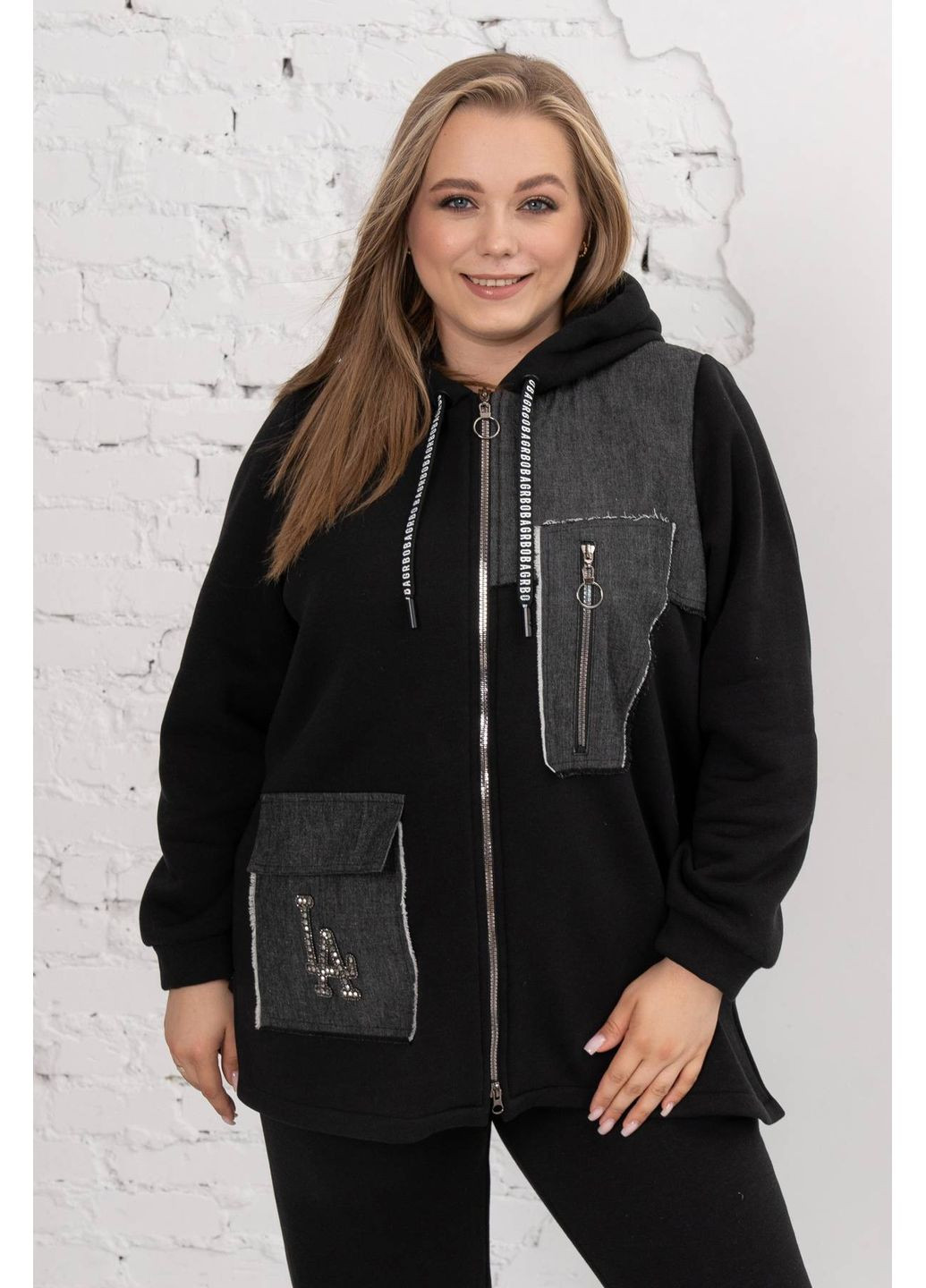 Костюм з джинсовими вставками ЛІСЛИ чорний Tatiana (348416795)