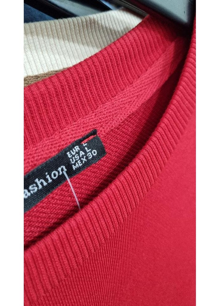 Красный свитшот женский Mint надпись вышивка (360899482)