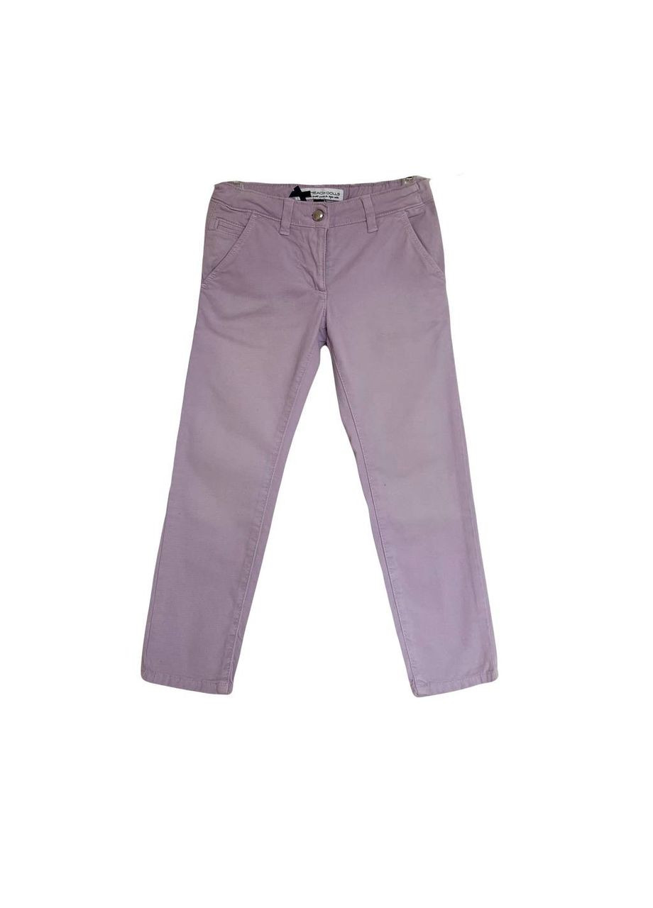 Светло-фиолетовые кэжуал демисезонные брюки No Brand