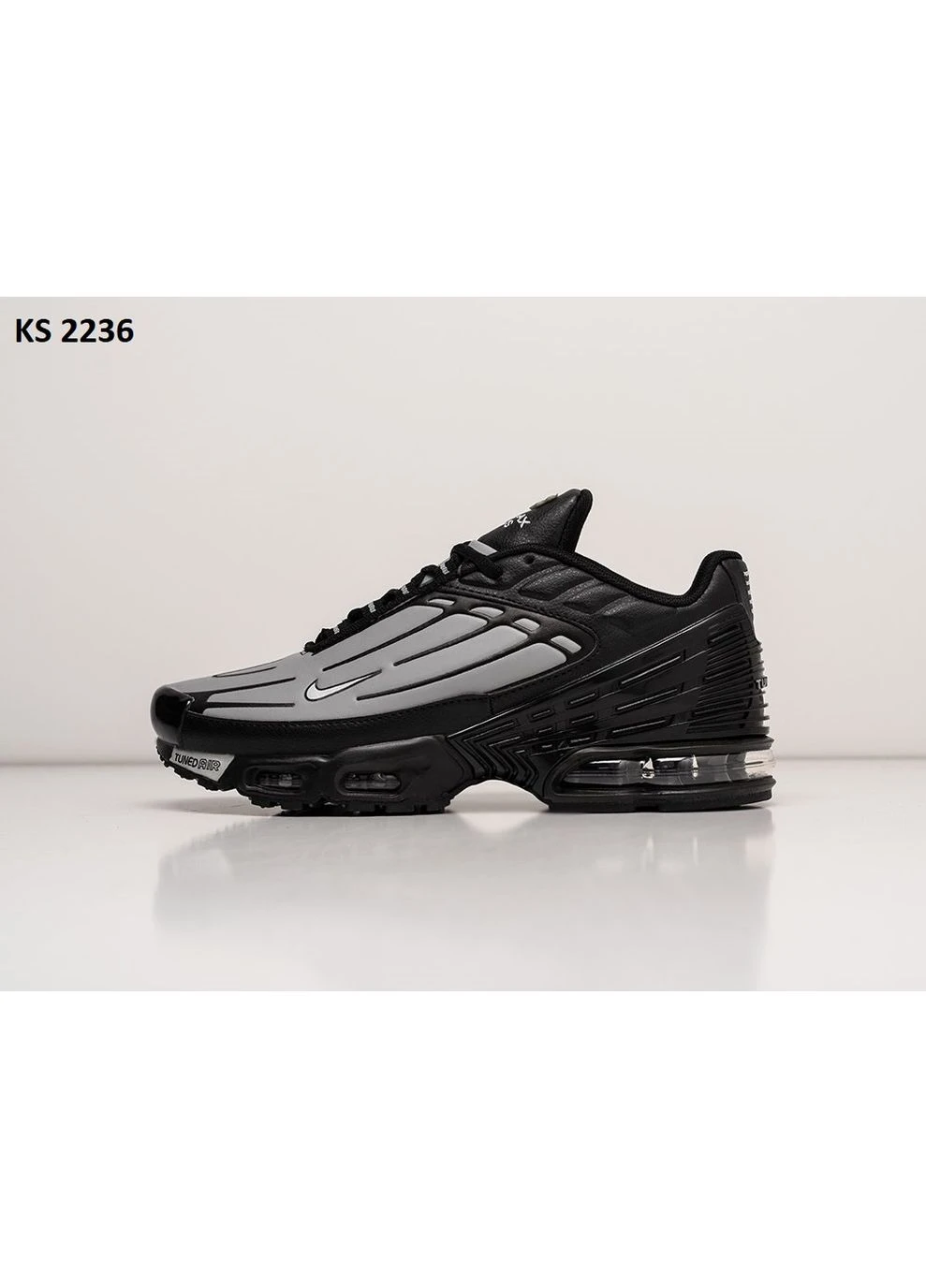 Черные летние кроссовки nike air max plus iii gray black найк аир макс плюс No Brand