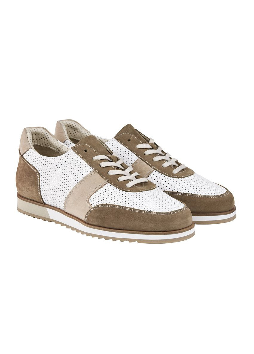 Коричневі всесезон кросівки 9769-8-2256 білий+коричневий Etor