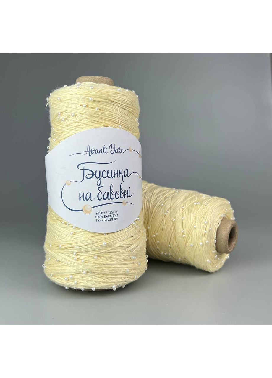 Бусинка на бавовні 3 мм (330 г/1250 м) 727 блідо-жовтий No Brand (361879042)