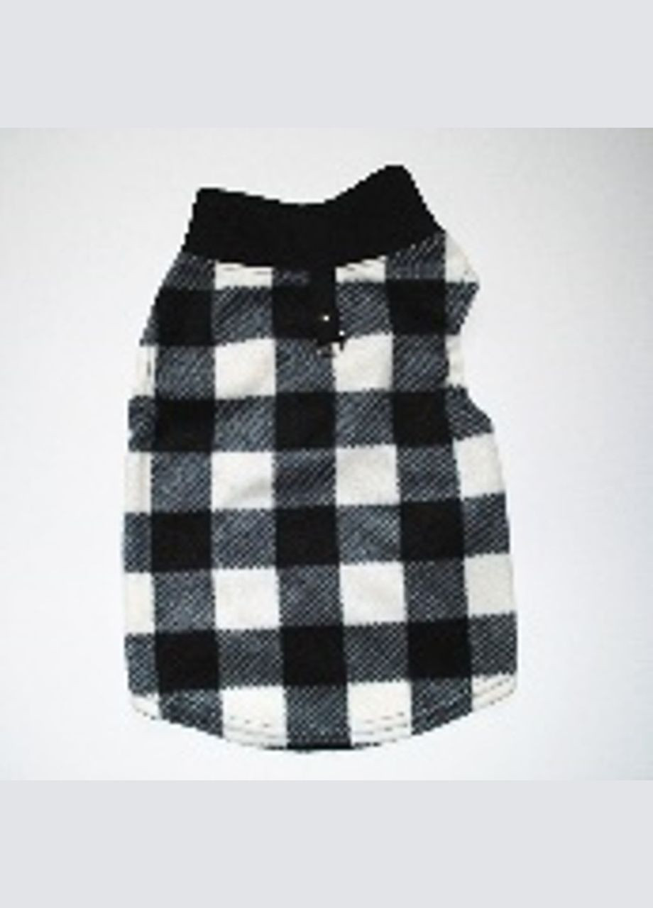 Жилетка для котів з кільцем Pet Style "Клітинка" Чорнобіла M No Brand - (323235711)