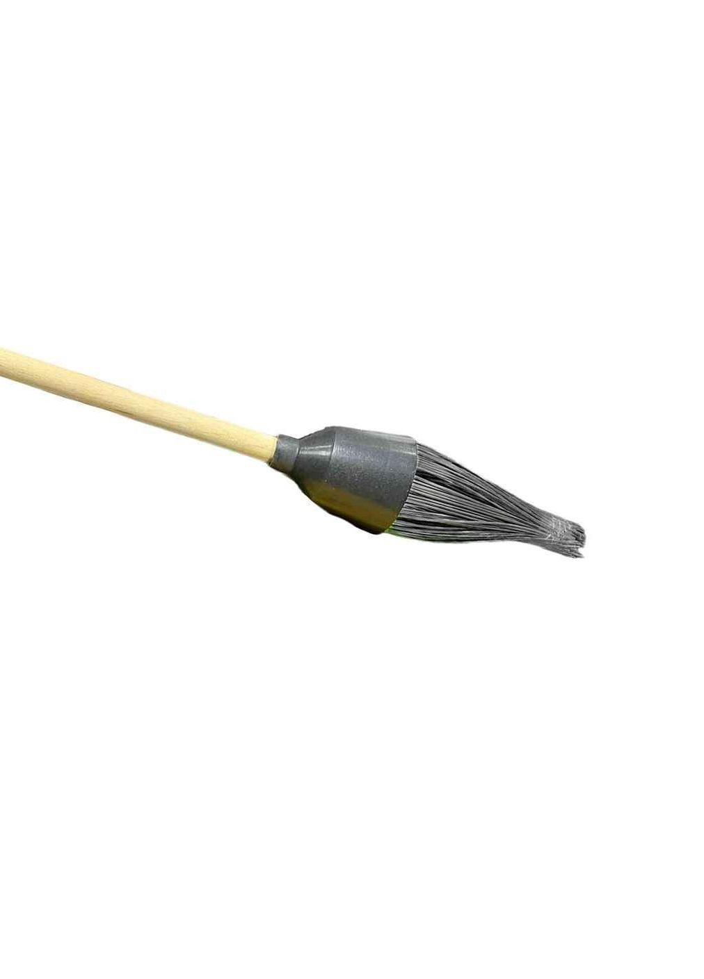 Метла пл. черная 3 кольца полная набивка толстая жилка с шлифованным череноком ТМ Украина Guris (304993855)