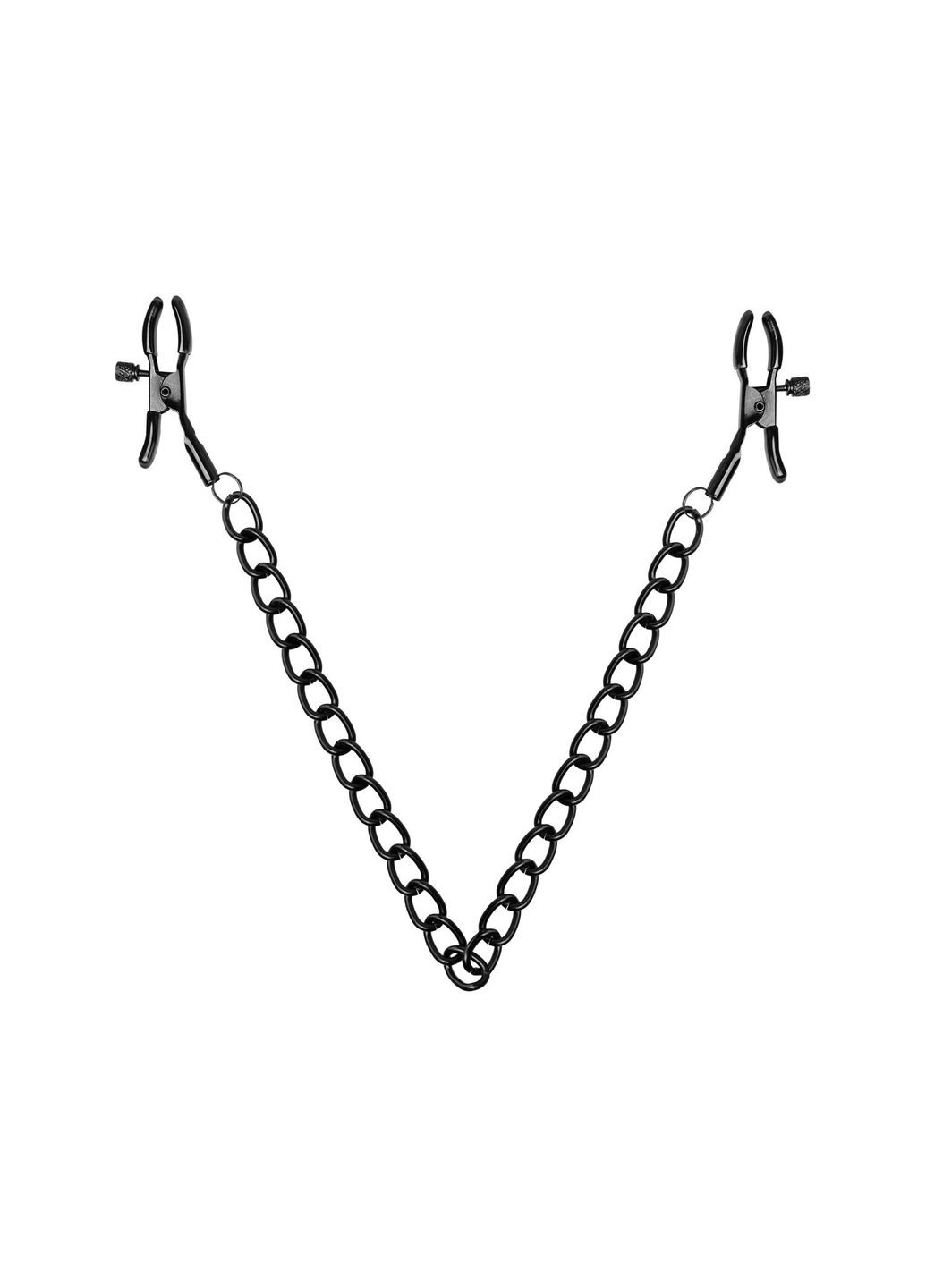 Затискачі для сосків Nipple Clamps with Chain Black No Brand (291439079)