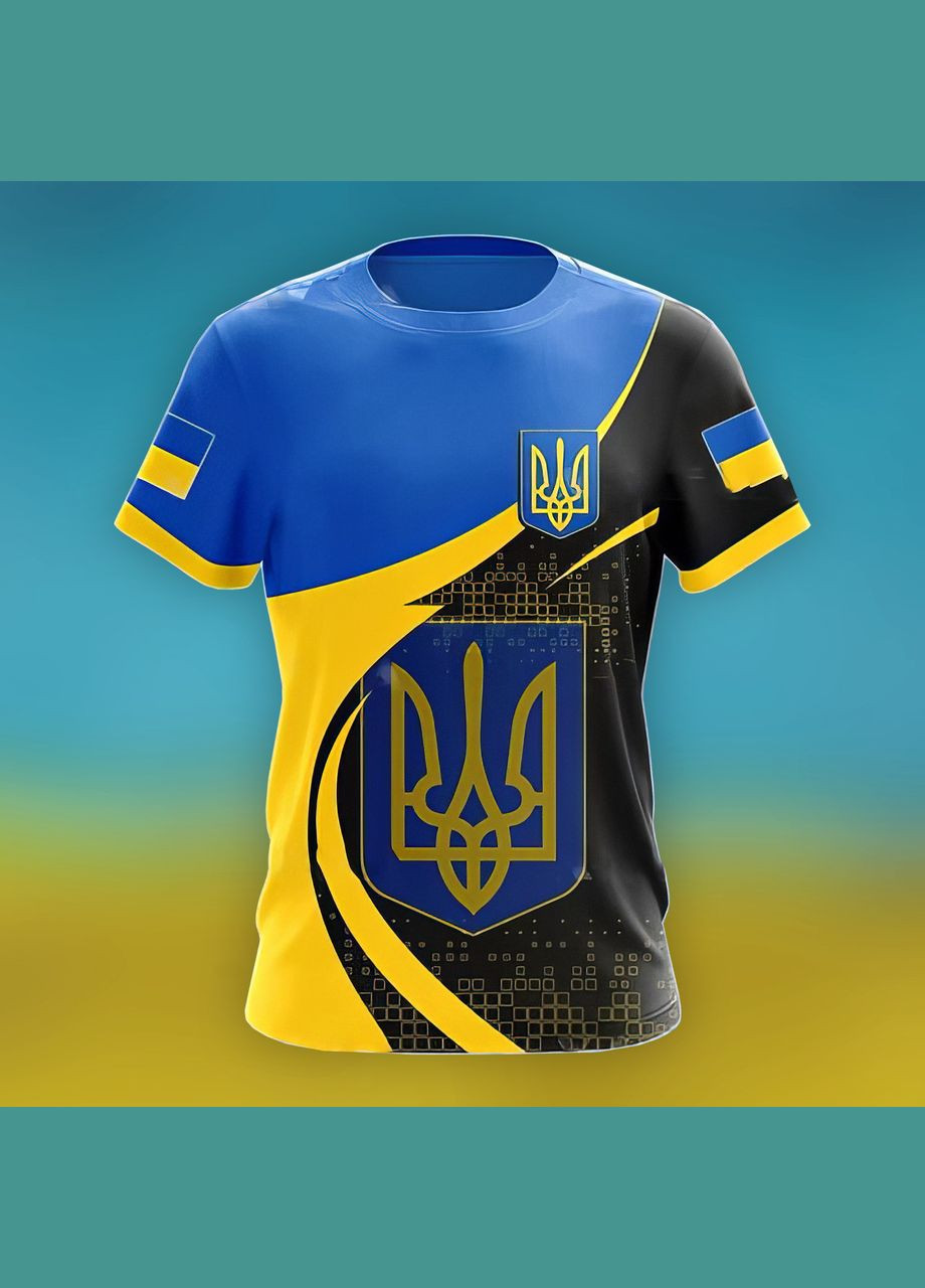 Синяя мужская футболка герб Яскраво