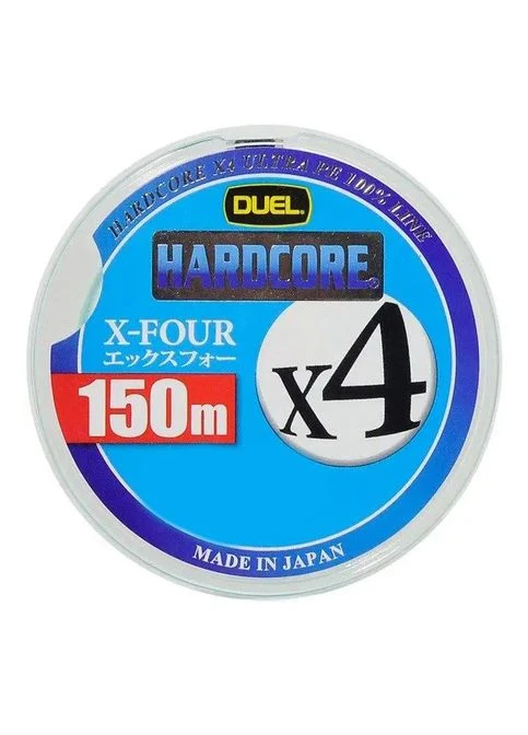 Шнур Hardcore X4 150м Зеленый #1.5/0.209мм 10кг DUEL (395687068)