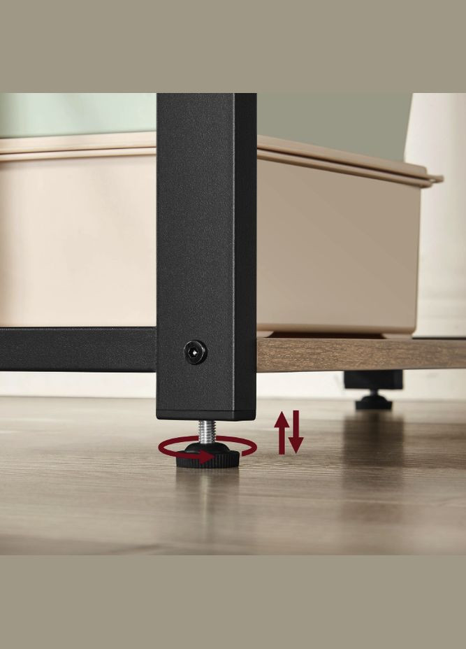 Комп'ютерний стіл Devoko з боковими полицями у стилі Loft натуральний Leobert (362028120)