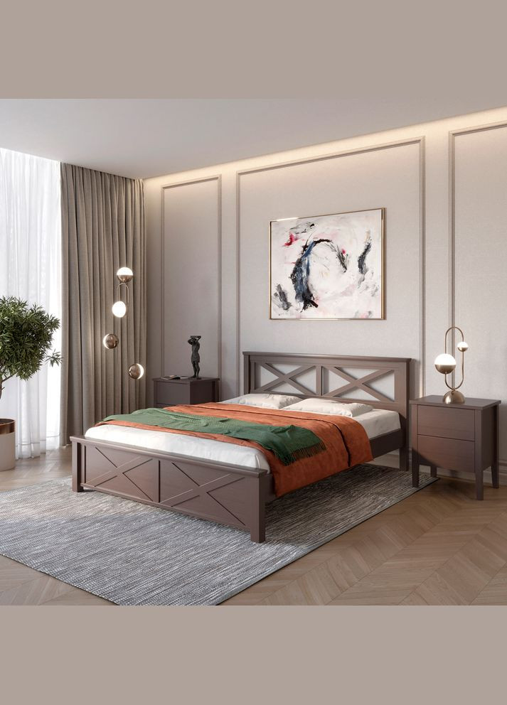 Двоспальне ліжко Прованс Н Венге 140х190 см (MBG-1585) Mebigrand (366027366)