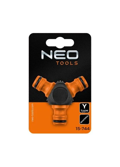 Коннектор для шланга тройник 1/2"-3/4", двухкомпонентный (15-744) Neo Tools (397096534)