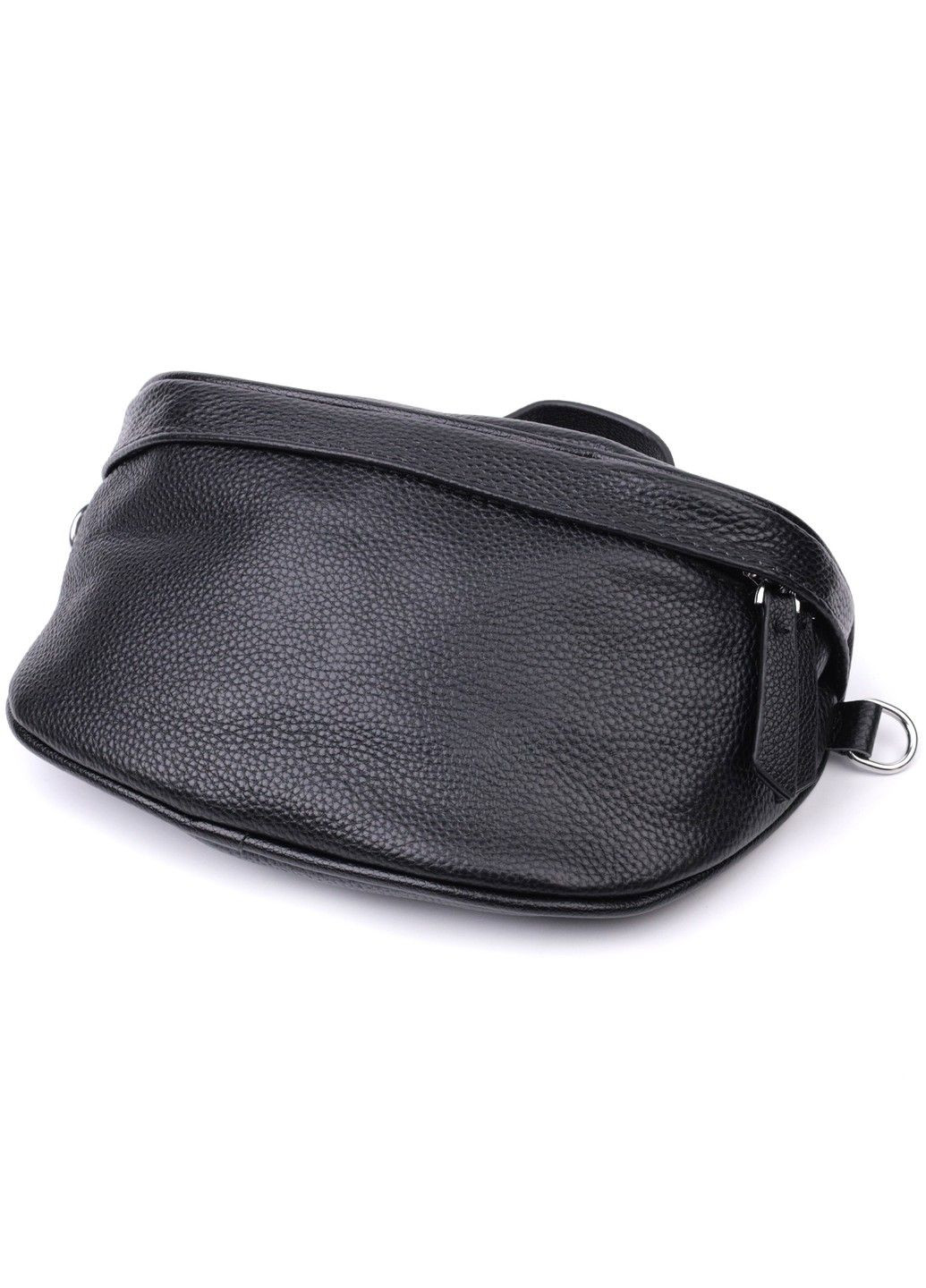 Женская сумка через плечо в классическом цвете из натуральной кожи 22655 Черный Vintage (297983195)