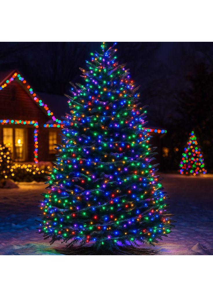 Гірлянда Різдвяна фея вулична 50 м 500 LED білий провід Мультиколір CF500L50MWML Garlando (370801143)