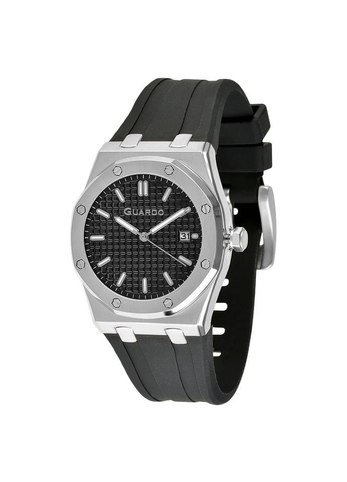 Годинник кварцовий чоловічий з нержавіючої сталі чорний для повсякденного носіння стильні аксесуари ProDobro (367267741)