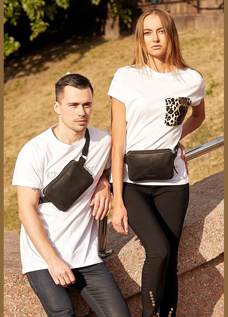 Шкіряна Dropbag Mini чорна Crazy Horse (A-026845) BlankNote поясна сумка (327874364)