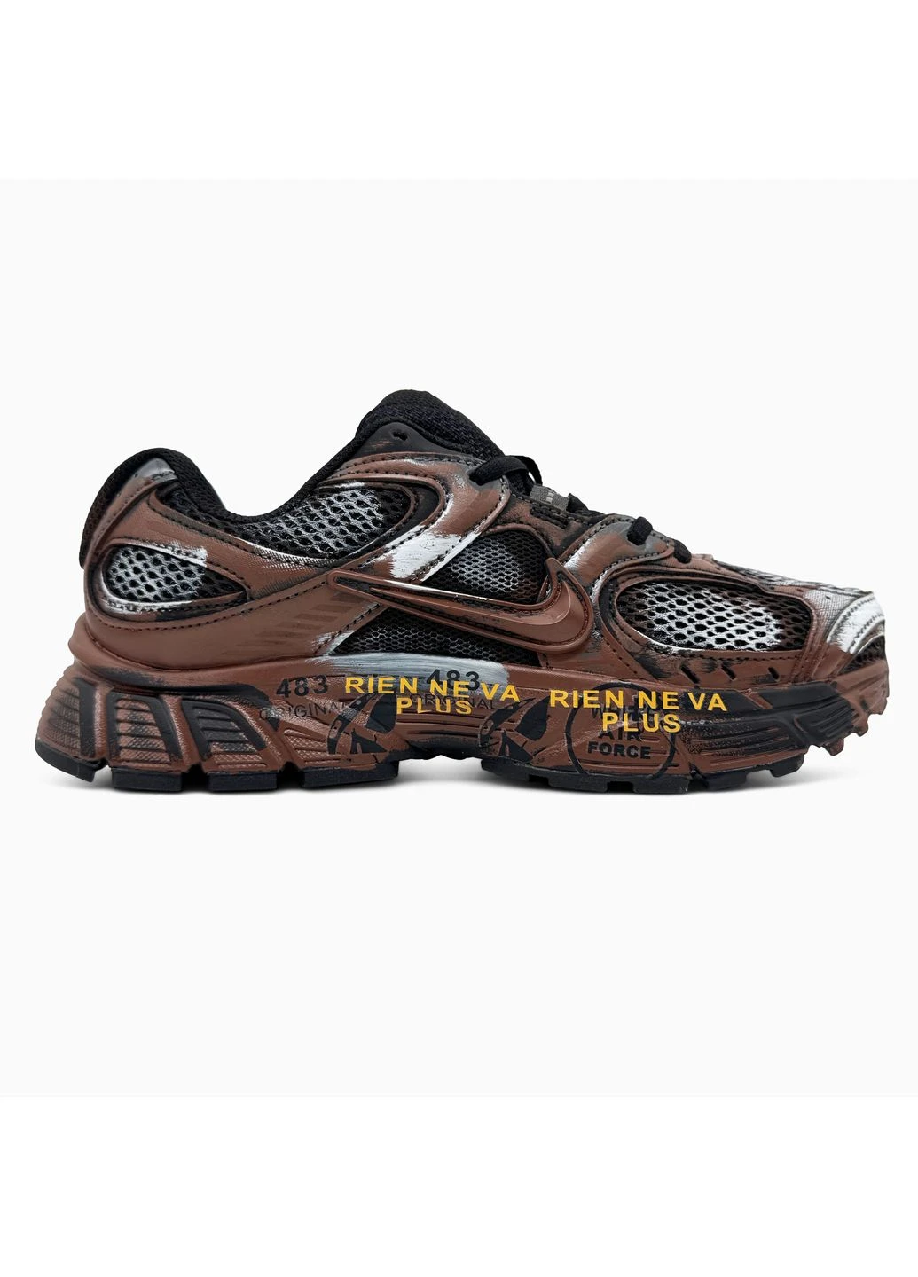 Коричневые летние кроссовки nike v5 rnr custom brown найк в5 No Brand