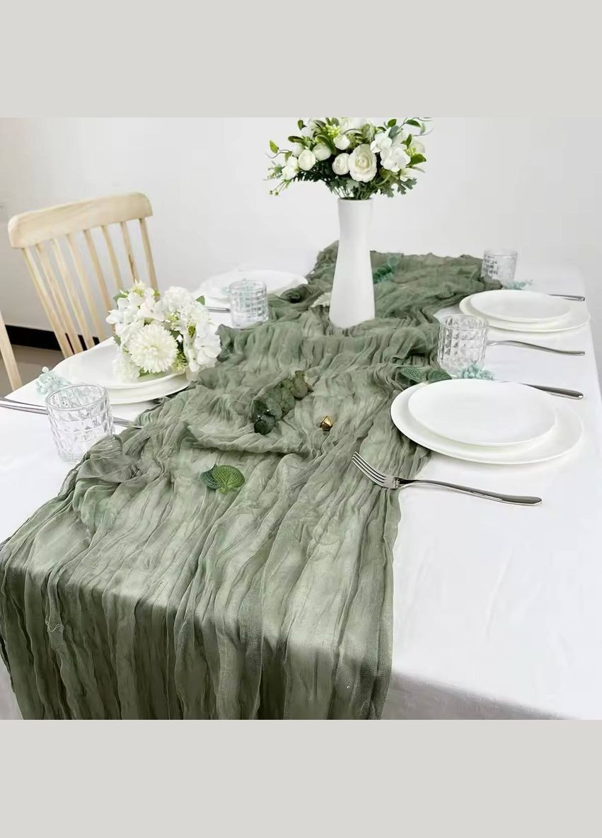 Дорожка ранер Leeseph 90х400 см зелена Malva (300860418)