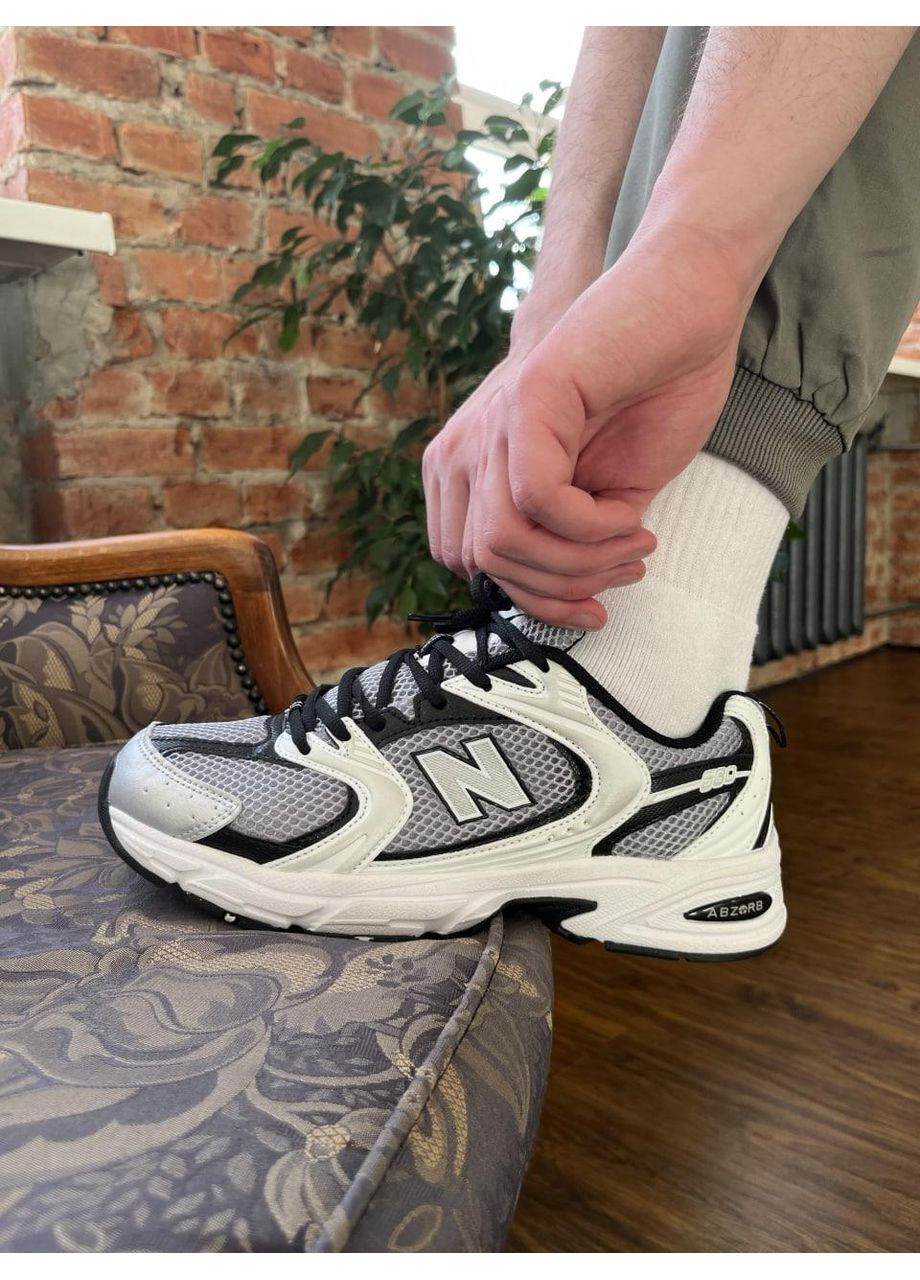 КРОССОВКИ ЖЕНСКИЕ NEW BALANCE 530 GREY BLACK НЬЮ БЕЛАНС 530 No Brand серые демисезоны (367175494)