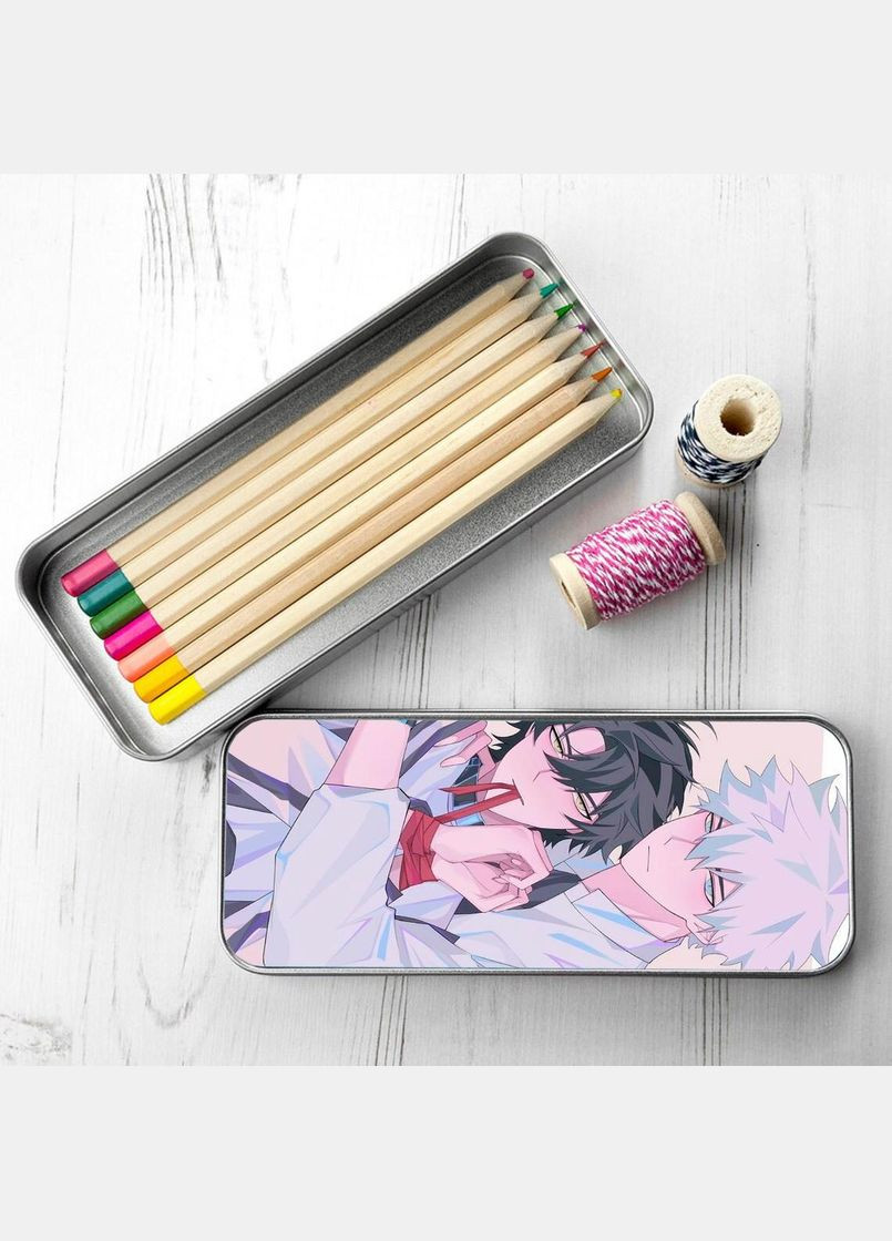 Органайзер для канцелярских принадлежностей металлический, кейс для мелочей Аниме Агенты Времени #015 7*18 см Silver No Brand (309152268)