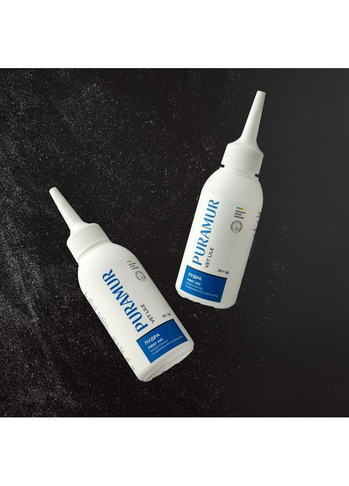 Пудра First Aid кровоспинна та дезінфікуюча для кігтів 20г Puramur (355256280)