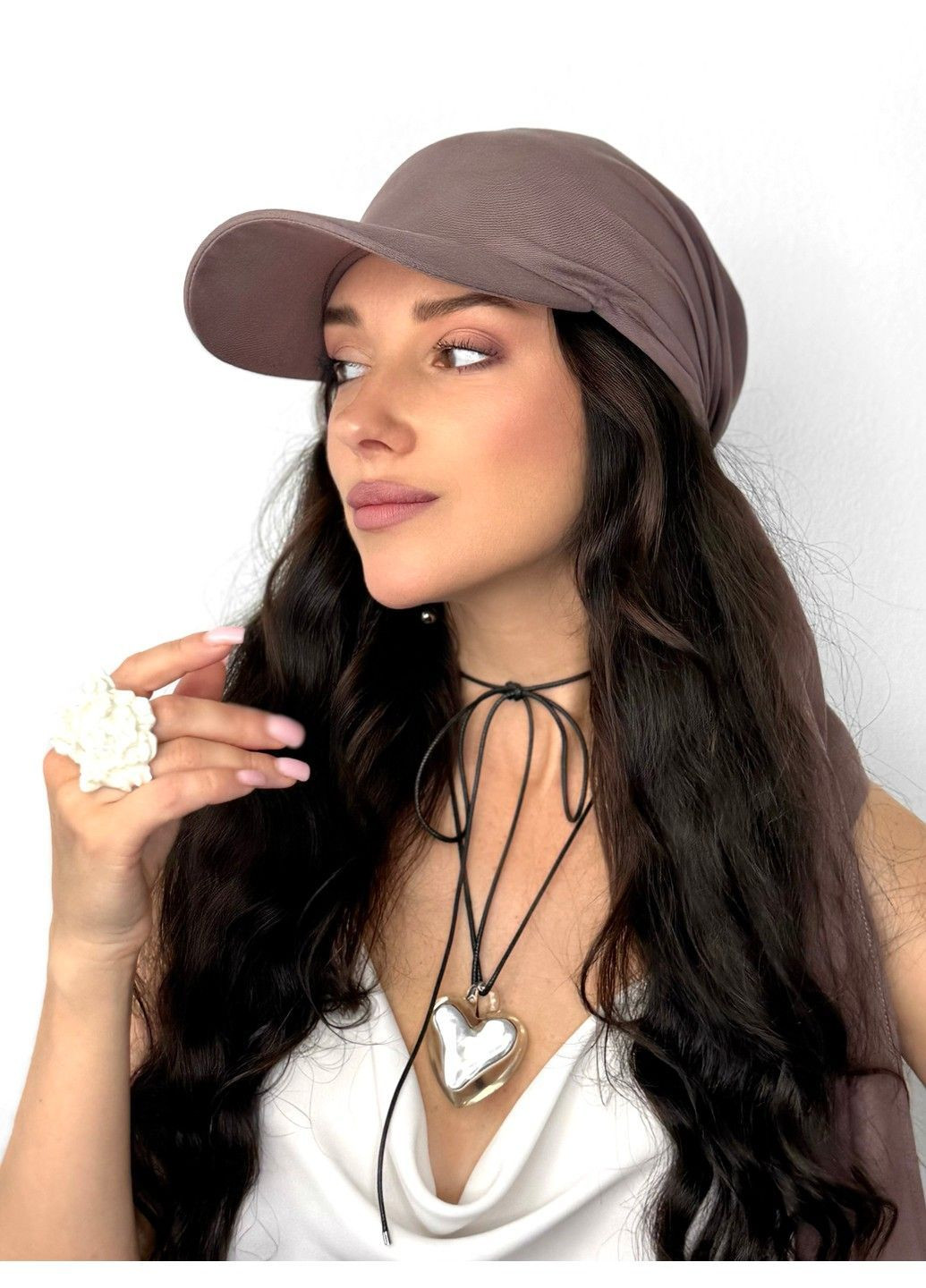 Хустки з козирком однотонні BANDANA QUEEN (367729524)