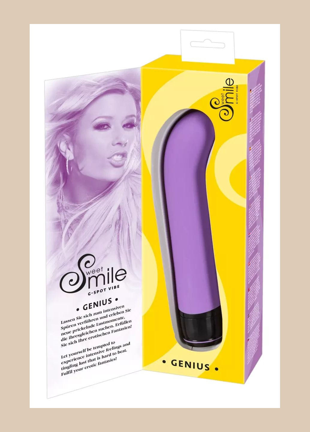 НОВИНКА! Гладкий, оксамитовий вібратор EASY ліловий має злегка вигнуту голівку Smile (301909381)