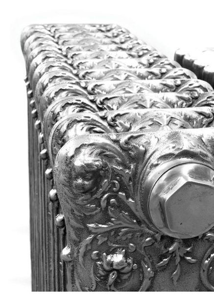 Чугунний радіатор опалення зістарене срібло WarmWell VERONA (346477106)