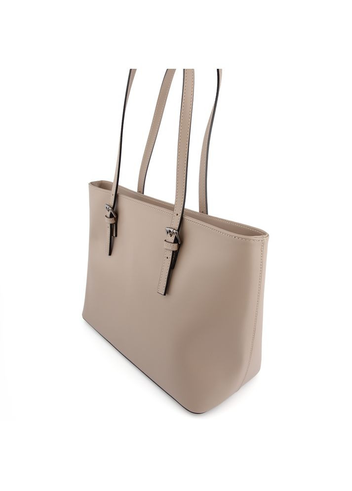 Сумка женская шопер кожаная 01701_g большая с 2 ручками тауп Virginia Conti (324557752)