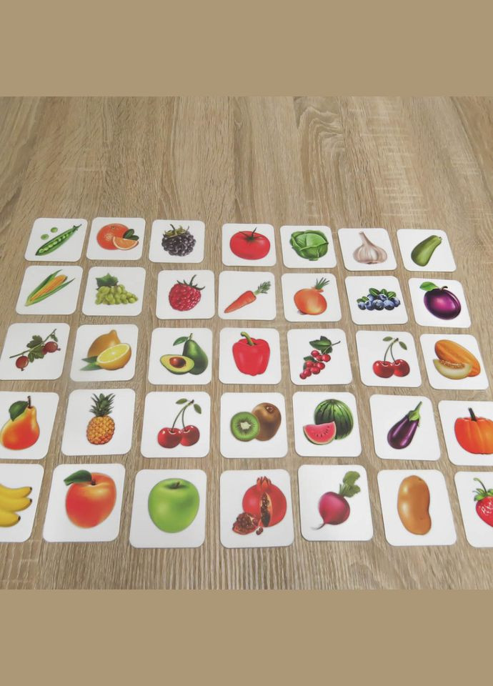 Детская настольная игра "Овощи и фрукты (Мемо)" 0659, 35 парных картинок Artos Games (367970571)