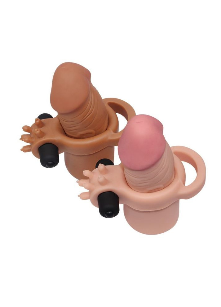 Насадка тілесна на член з кібершкіри та вібрацією + 7.6 см "Add 3" Lovetoy (301646599)