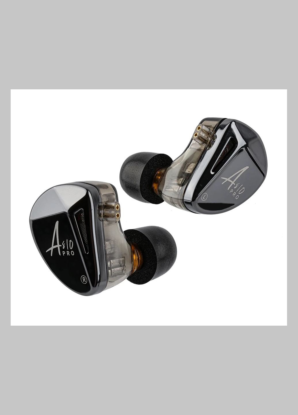 KZ AS10 PRO (with micro) — професійні арматурні навушники з 10 BA-драйверами Hi-Res IEM Knowledge Zenith (361269357)