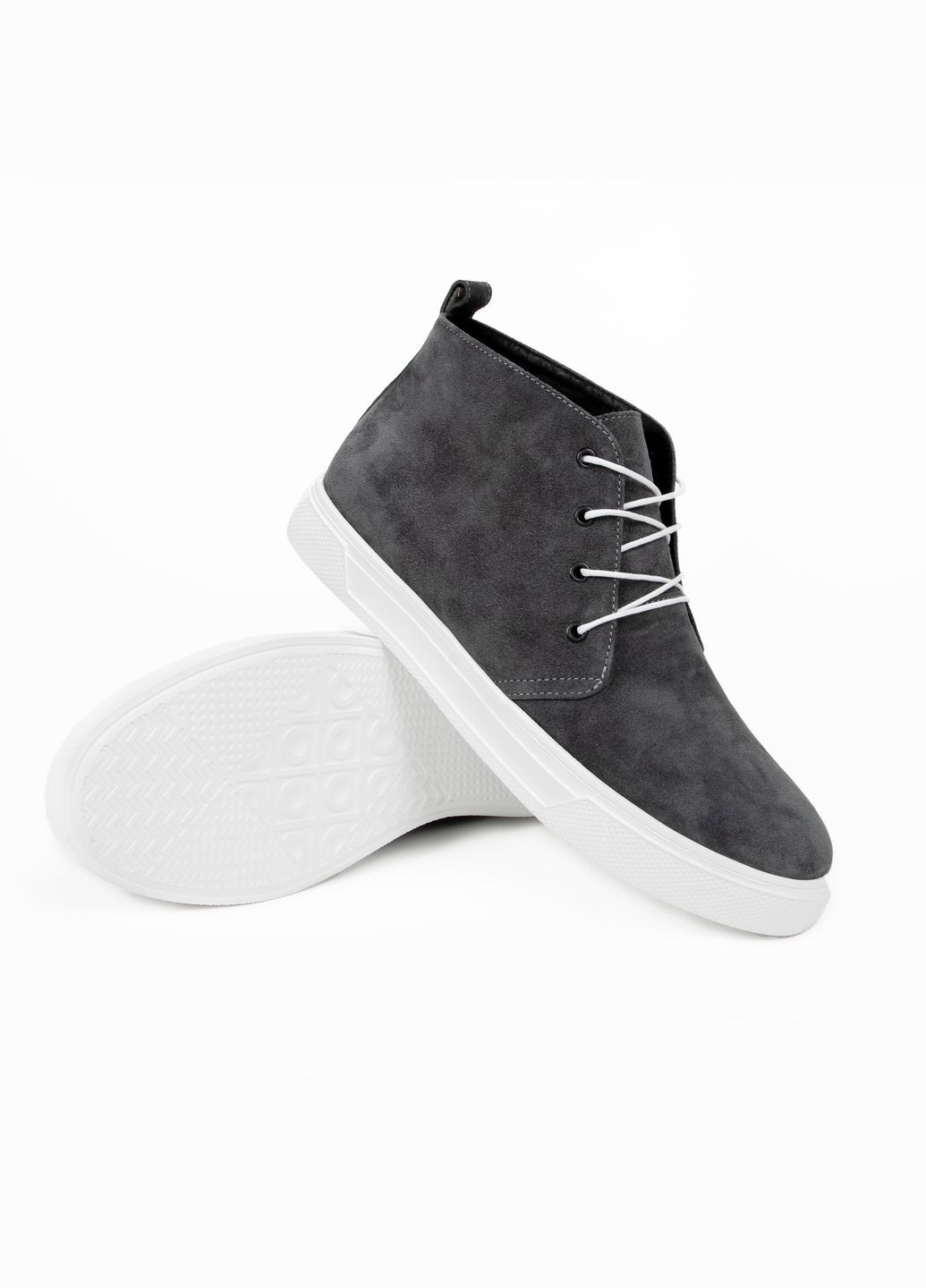 Черевики дезерти з натуральної замші сіри, шкіряна підкладка Dux Premium Kindzer 3500 (316635736)