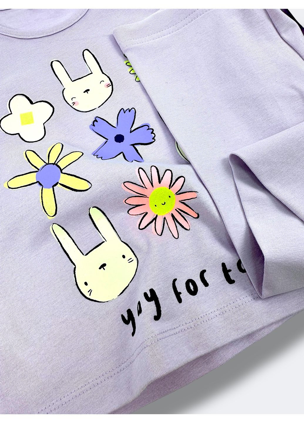 Комбинированный демисезонный комплект: футболка + леггинсы bunny/purple, размер. George 6996~01