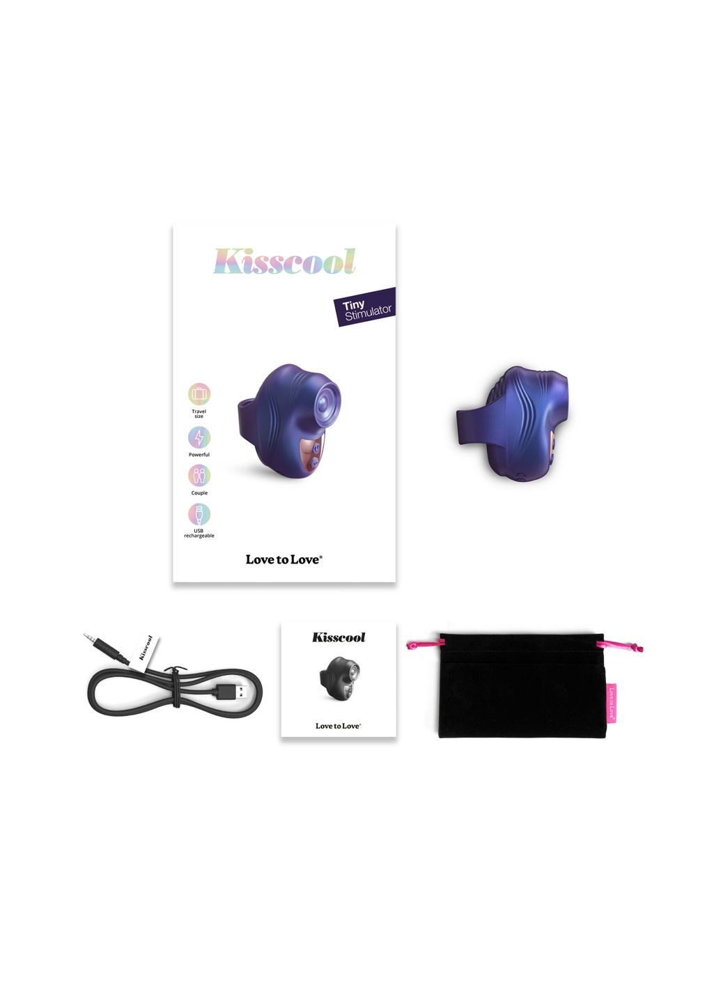 Вибратор на палец KISSCOOL - IRIDESCENT INDIGO Love To Love (369953144)