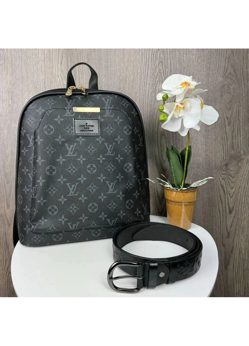Жіночий рюкзак-сумка 32x26x12 см екошкіра класичний шкіряний ремінь ProDobro (374355501)
