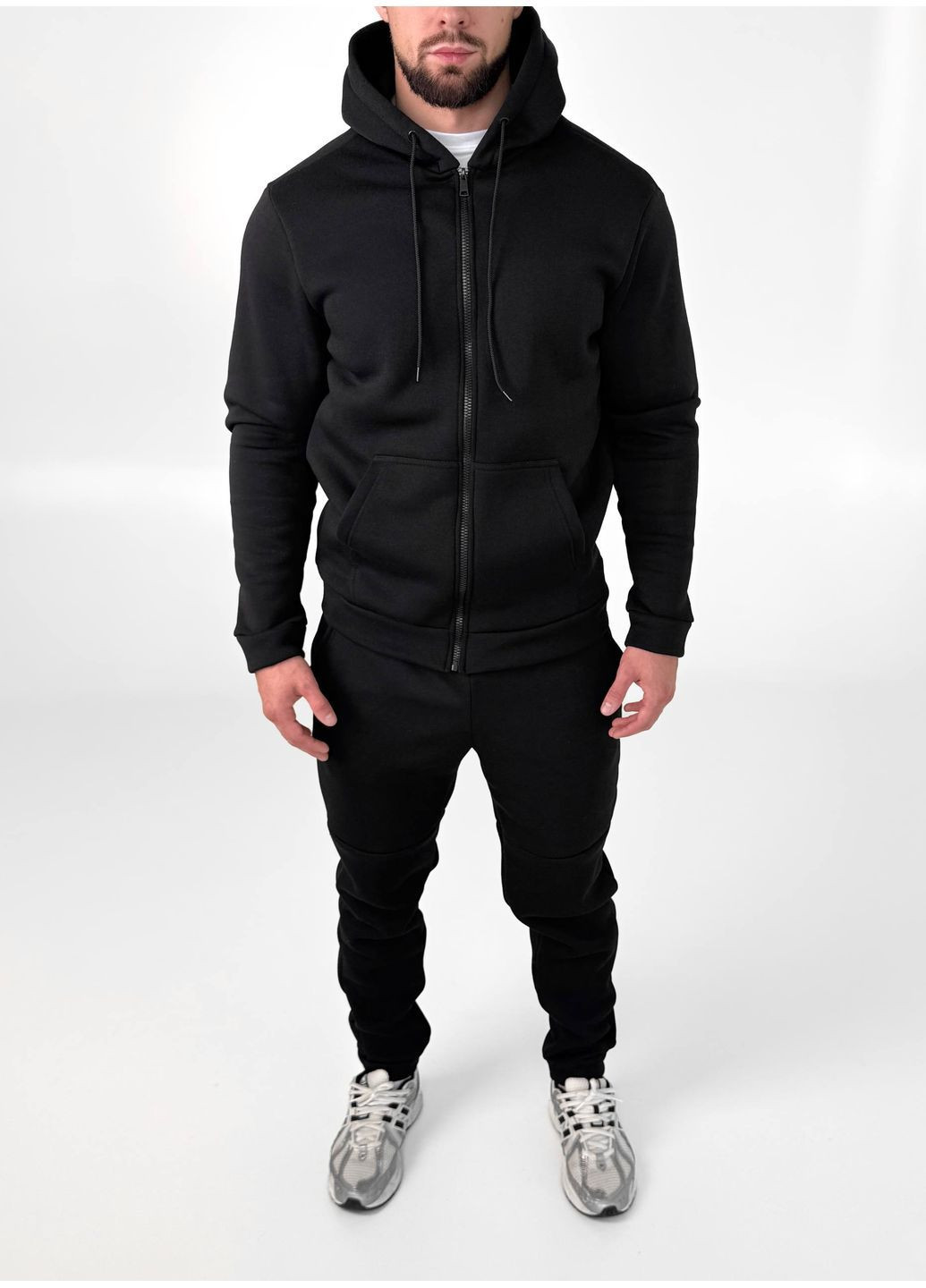 Базовий спортивний костюм з начосом кофта на змійці та штани Vakko (365701923)