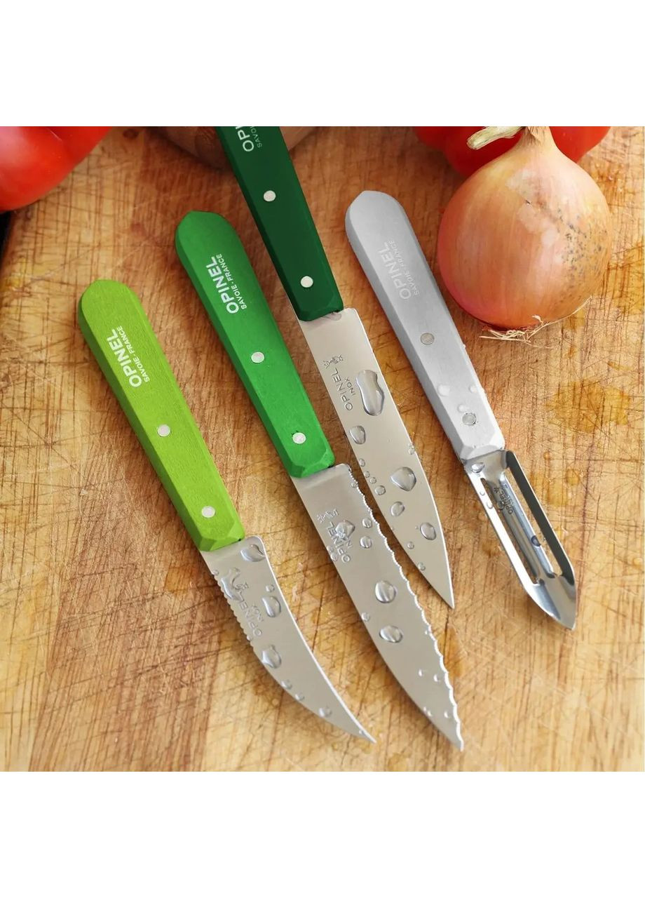 Кухонный набор Ножей 4 предмета No.112 — 115 "Essentials Natural" (001709) Нержавеющая сталь Opinel (365820357)