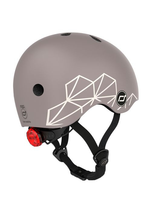 Шлем защитный Scoot and Ride с фонариком, р.XXS/XS, коричневый () Scoot&Ride SR-181206-BROWNLINES (335030582)