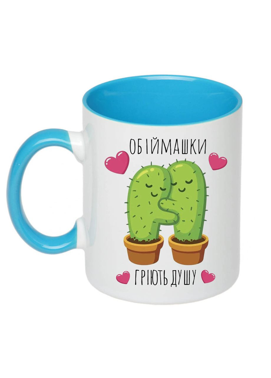 Чашка с принтом "Обнимашки греют душу" 330мл (цвет) (18069) No Brand (312487850)