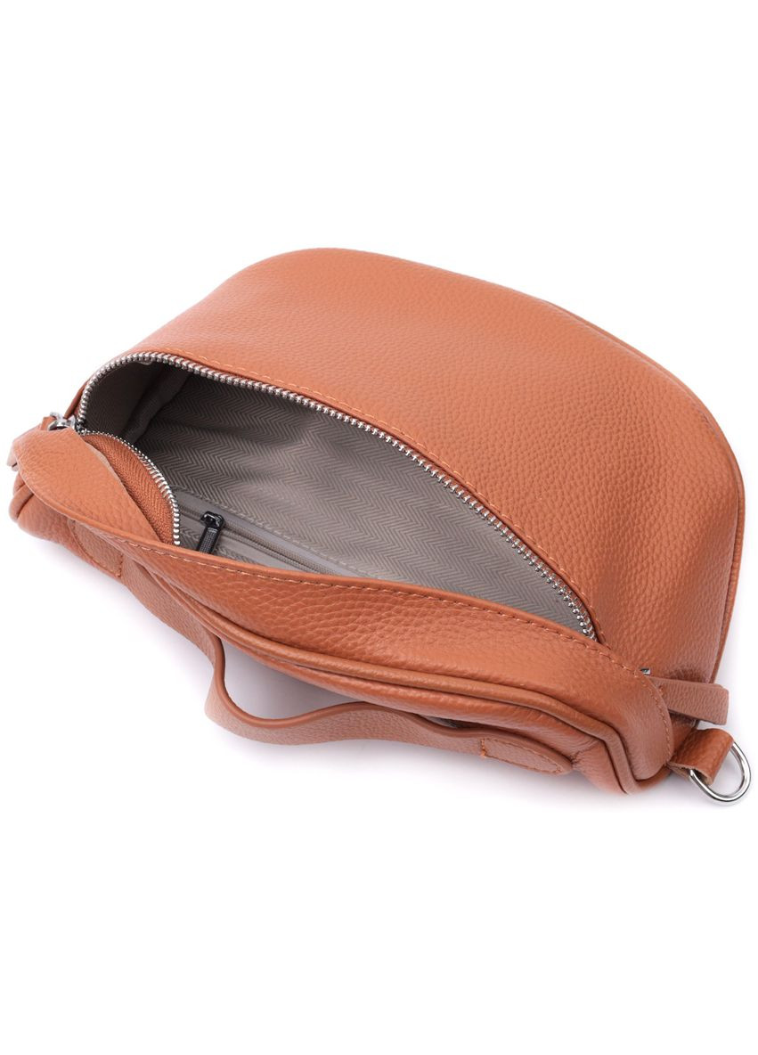 Стильна сумка жіноча через плече в класичному кольорі з натуральної шкіри 22658 Руда Vintage (329151136)