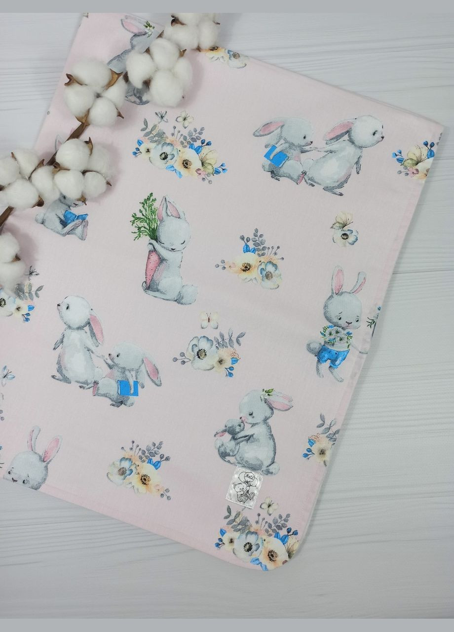 Набор пеленок для новорожденных с грызуном a.l.babybox Зайки на полянке Разноцветный No Brand (315488079)