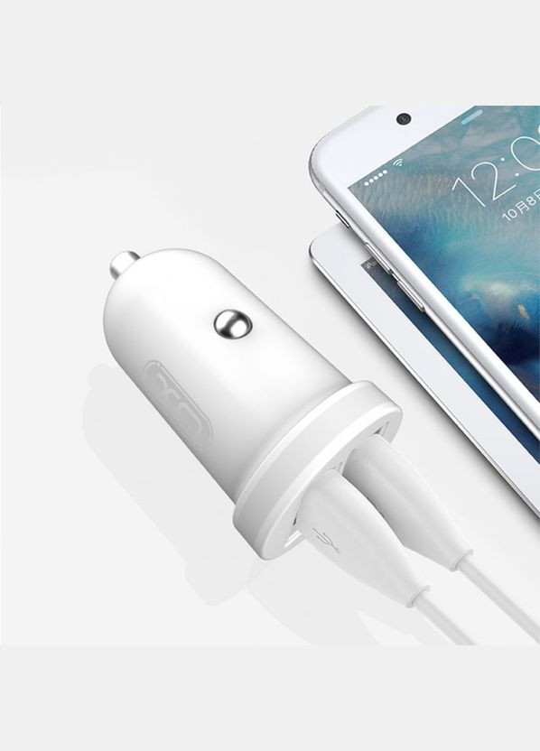АЗП CC18 адаптер 2USB / 2.1А white XO (333827758)